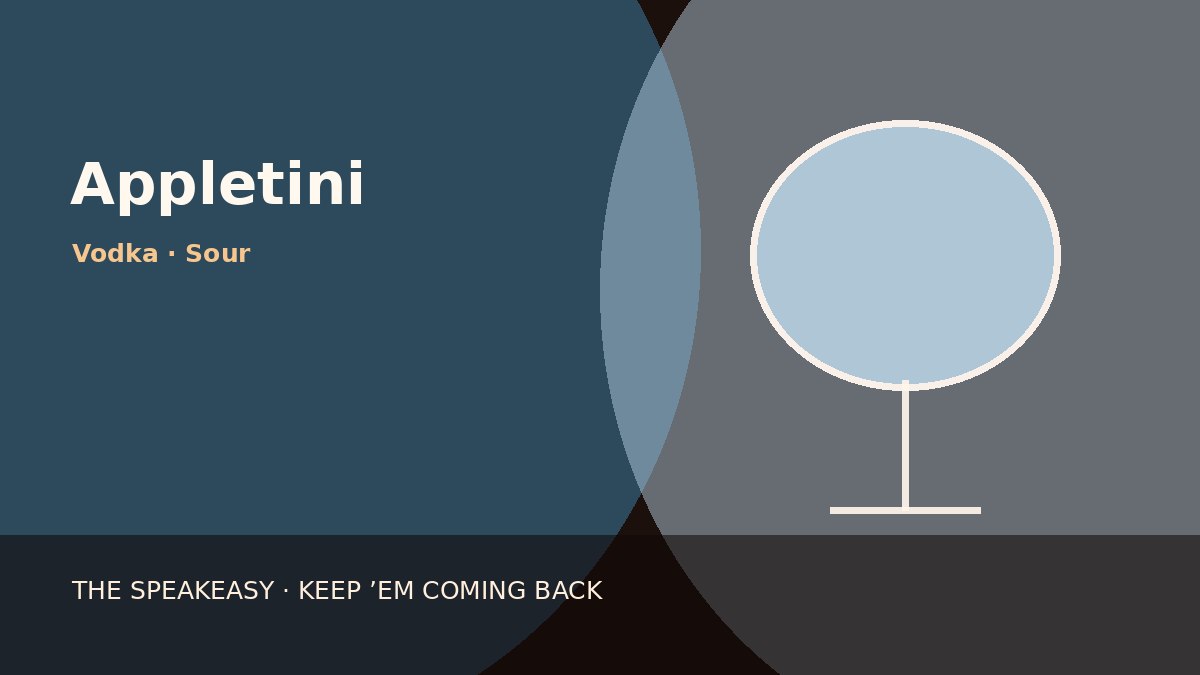 Illustration of Appletini served in coupe