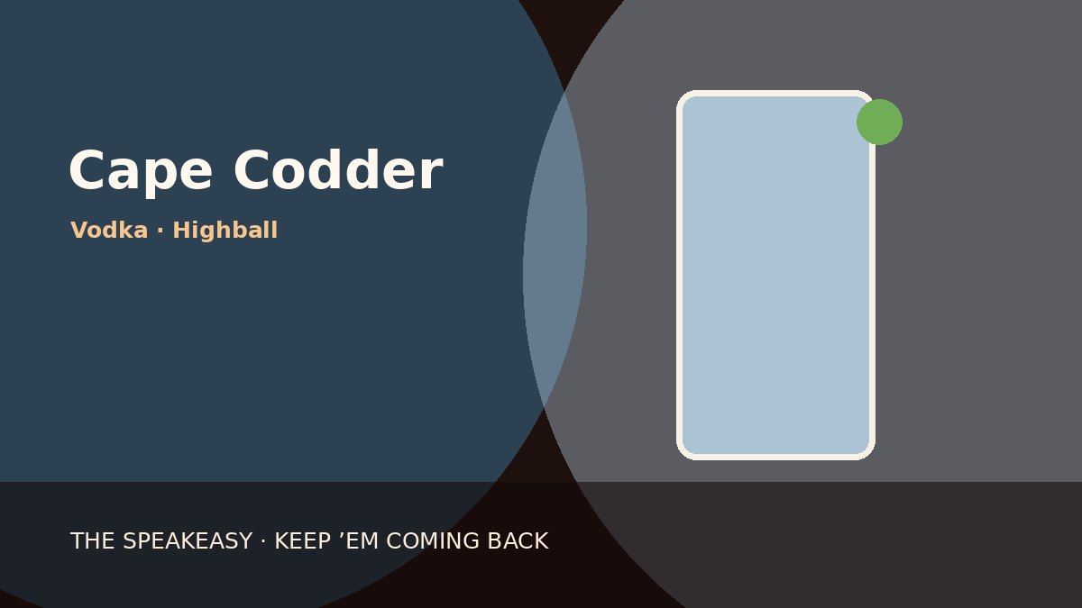 Illustration of Cape Codder served in highball glass