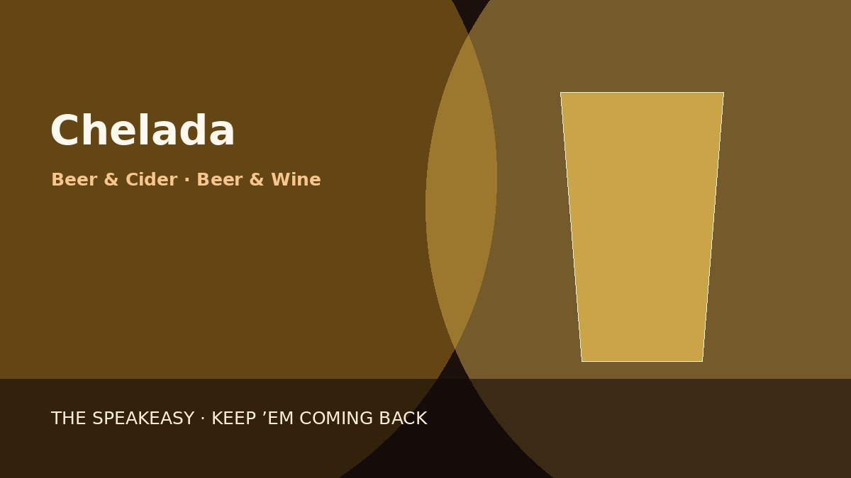 Illustration of Chelada served in pint glass