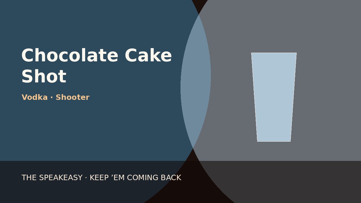 Illustration of Chocolate Cake Shot