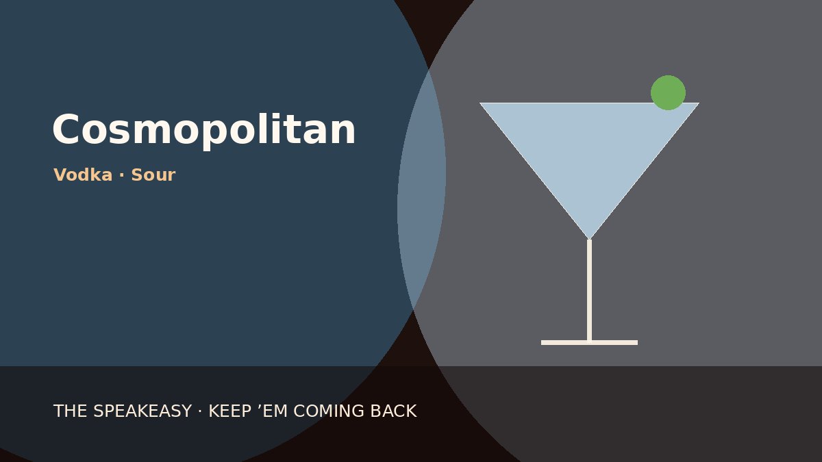 Illustration of Cosmopolitan served in coupe