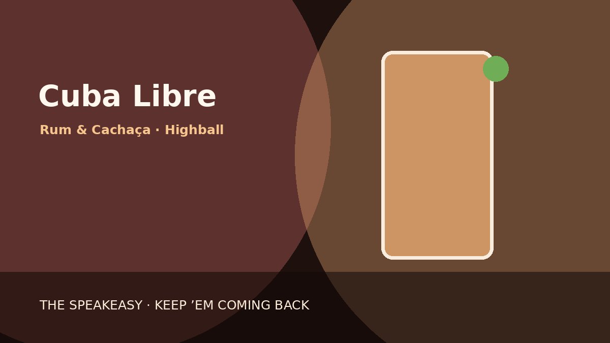Illustration of Cuba Libre served in highball glass