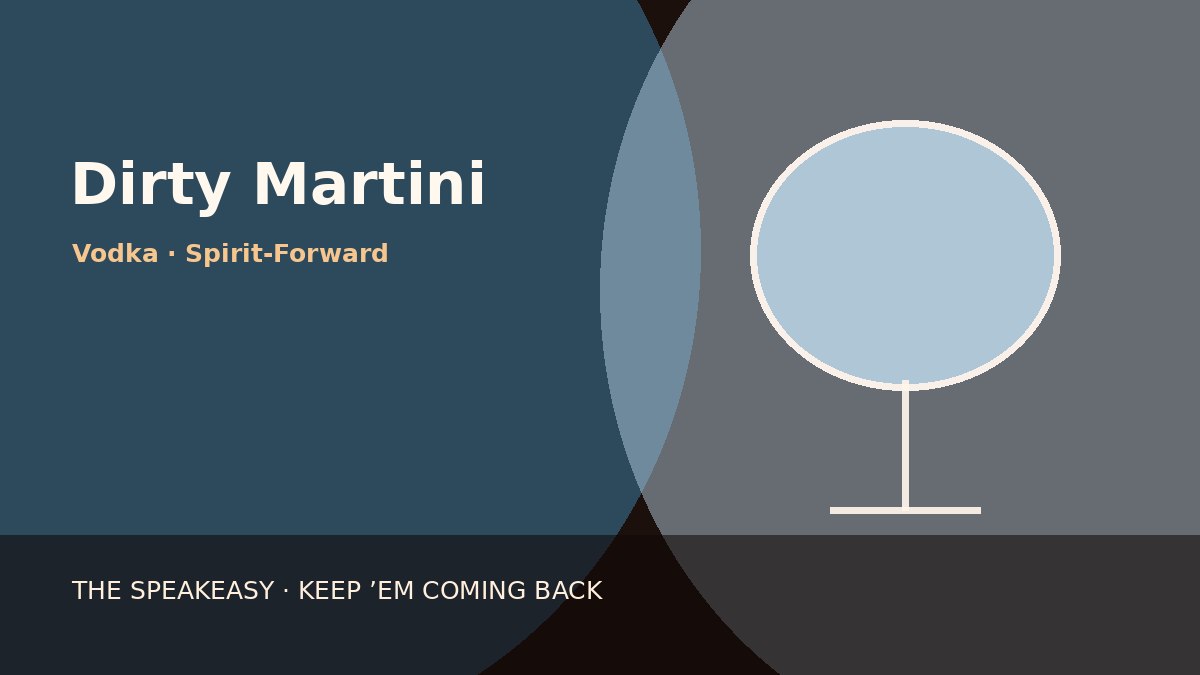 Illustration of Dirty Martini