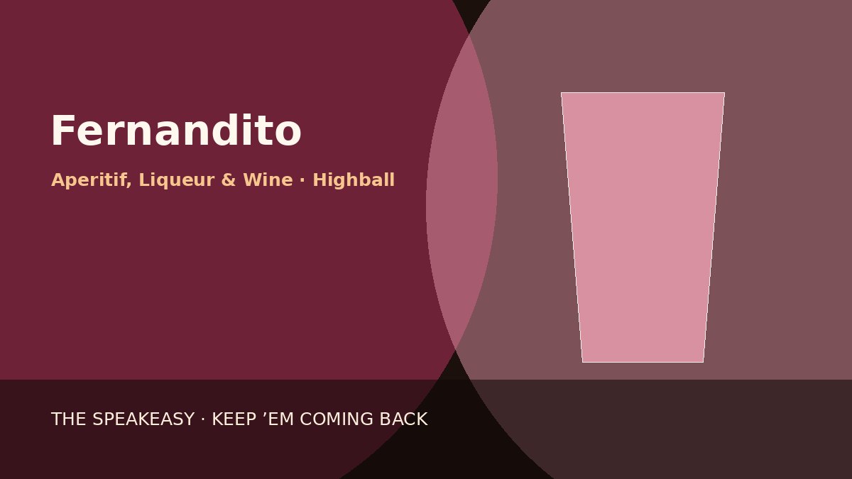 Illustration of Fernandito served in highball glass