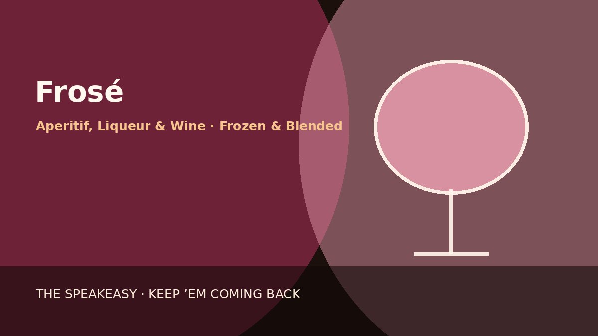 Illustration of Frosé served in wine glass