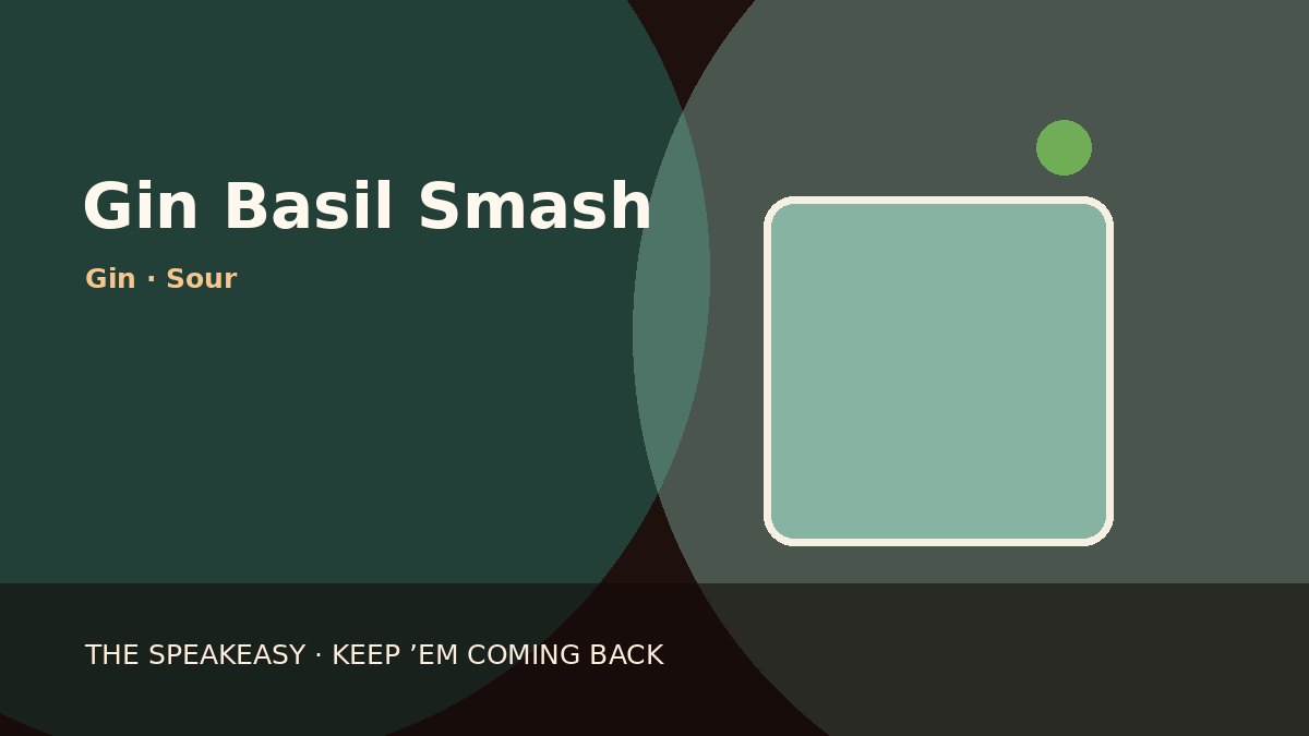 Illustration of Gin Basil Smash