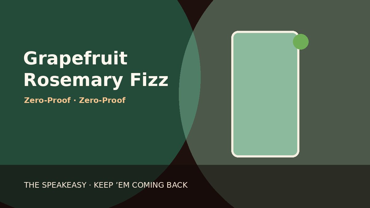 Illustration of Grapefruit Rosemary Fizz