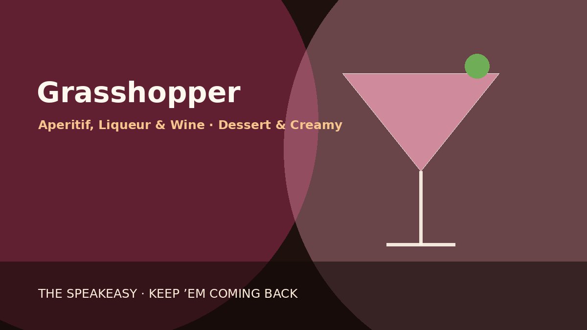 Illustration of Grasshopper served in coupe