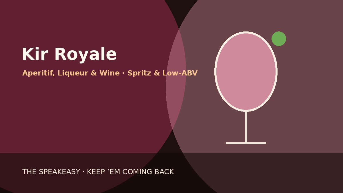 Illustration of Kir Royale served in flute