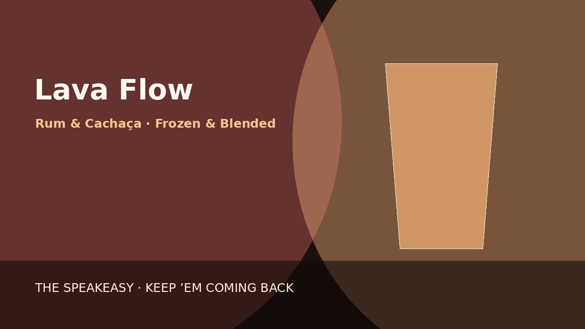 Illustration of Lava Flow served in hurricane glass
