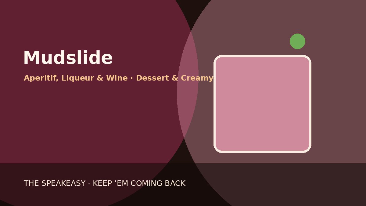 Illustration of Mudslide served in rocks glass