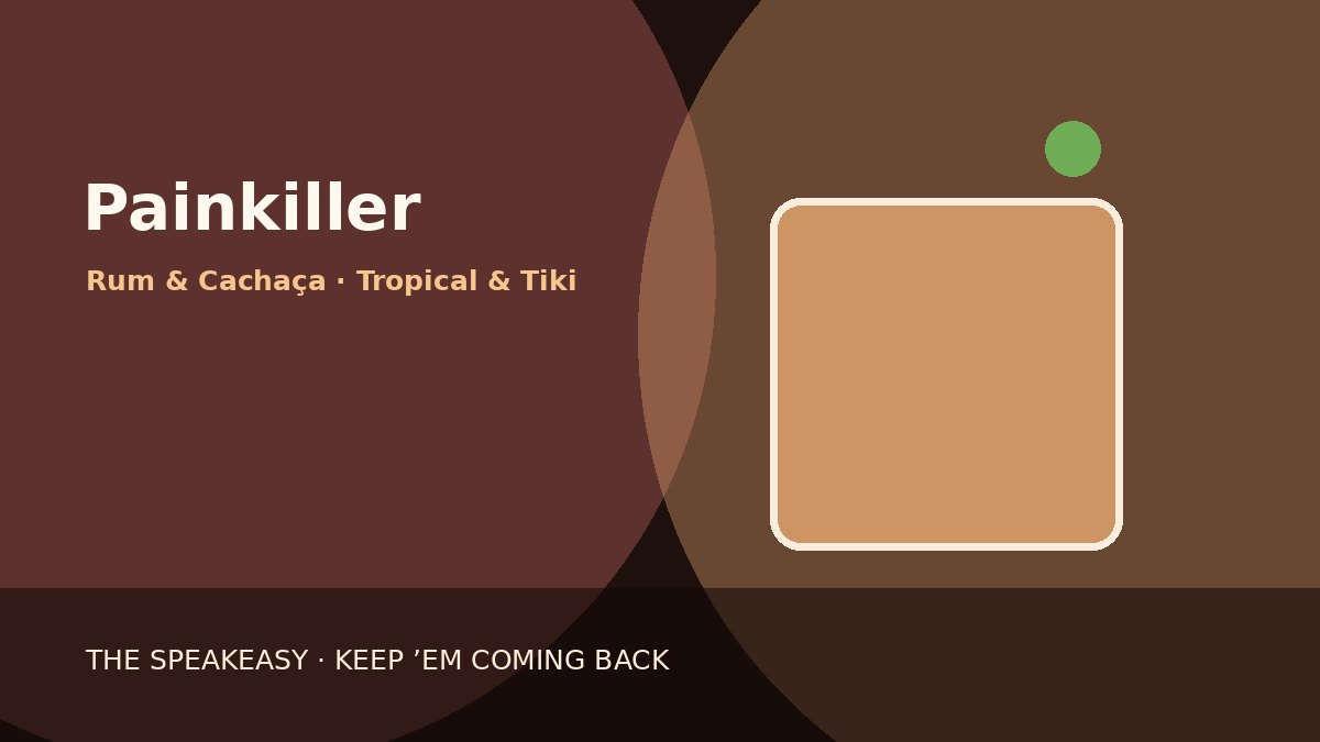 Illustration of Painkiller served in tiki mug