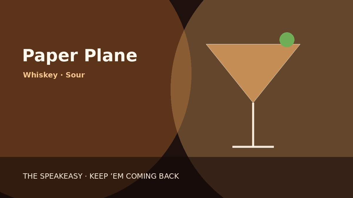 Illustration of Paper Plane served in coupe