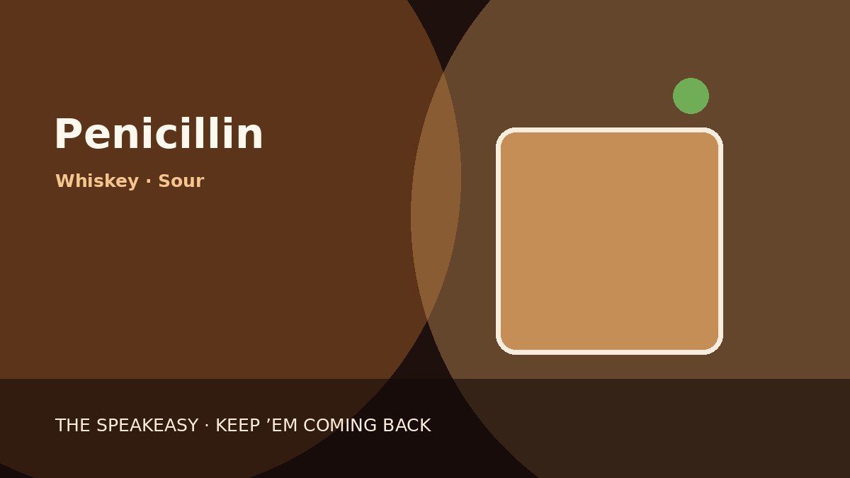 Illustration of Penicillin served in rocks glass