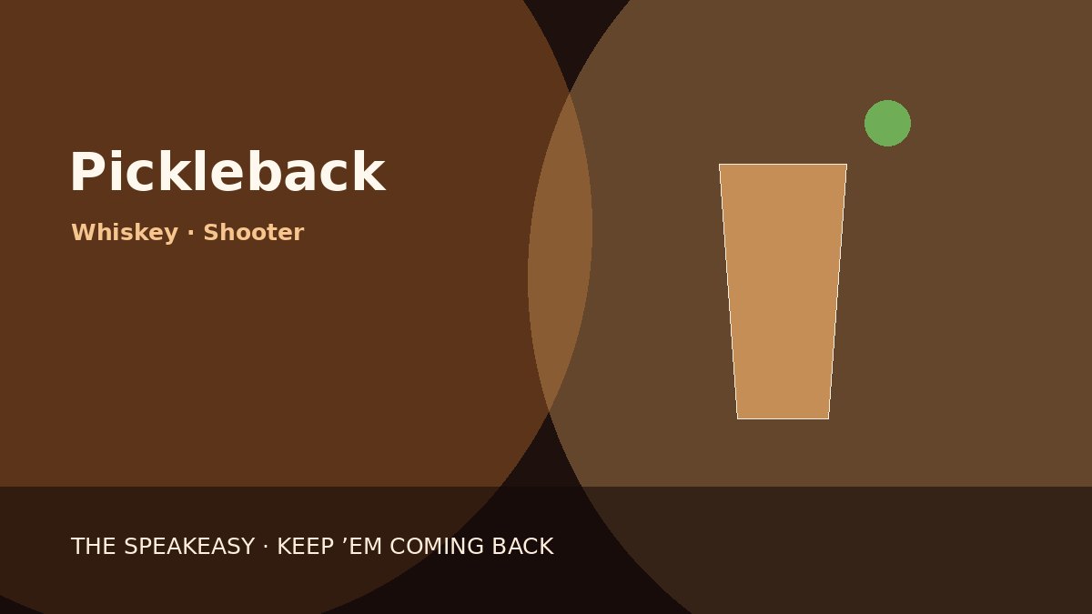 Illustration of Pickleback served in shot glass