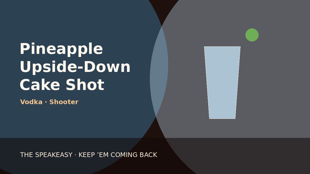 Illustration of Pineapple Upside-Down Cake Shot