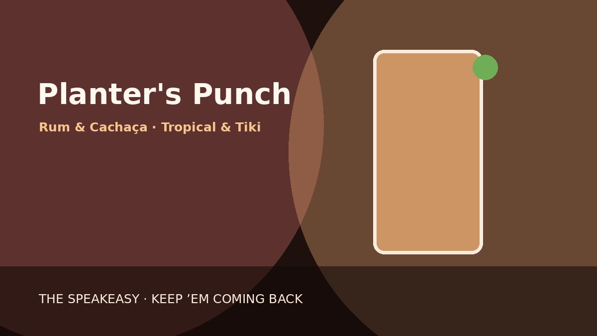 Illustration of Planter's Punch served in highball glass