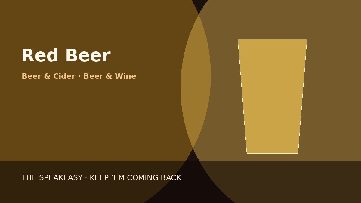 Illustration of Red Beer served in pint glass