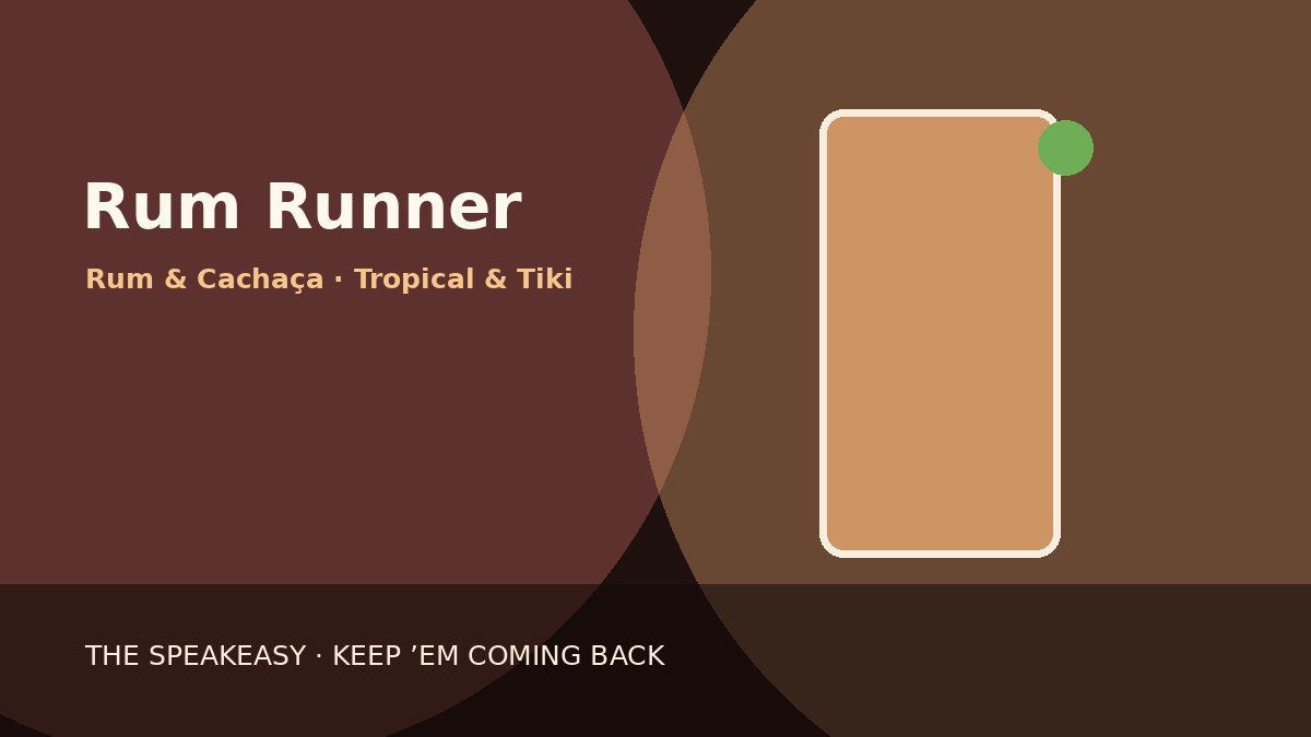 Illustration of Rum Runner served in hurricane glass