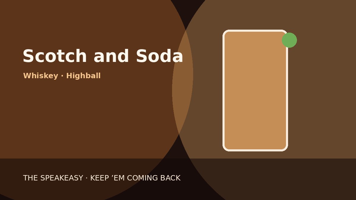 Illustration of Scotch and Soda