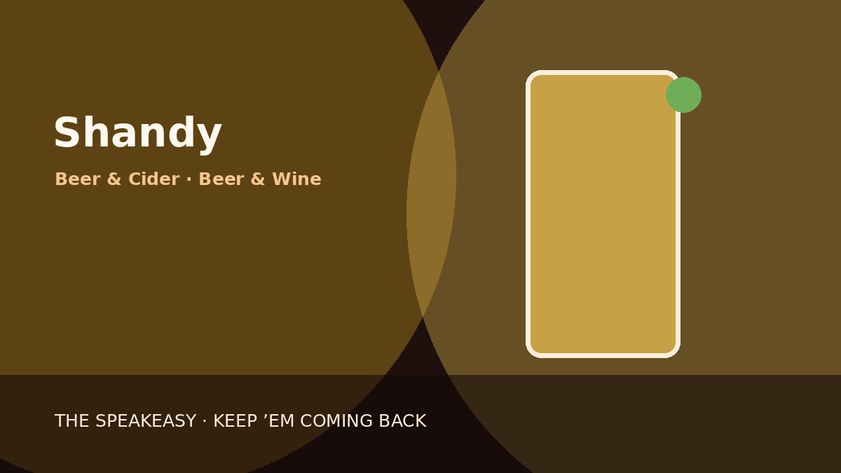 Illustration of Shandy served in pint glass
