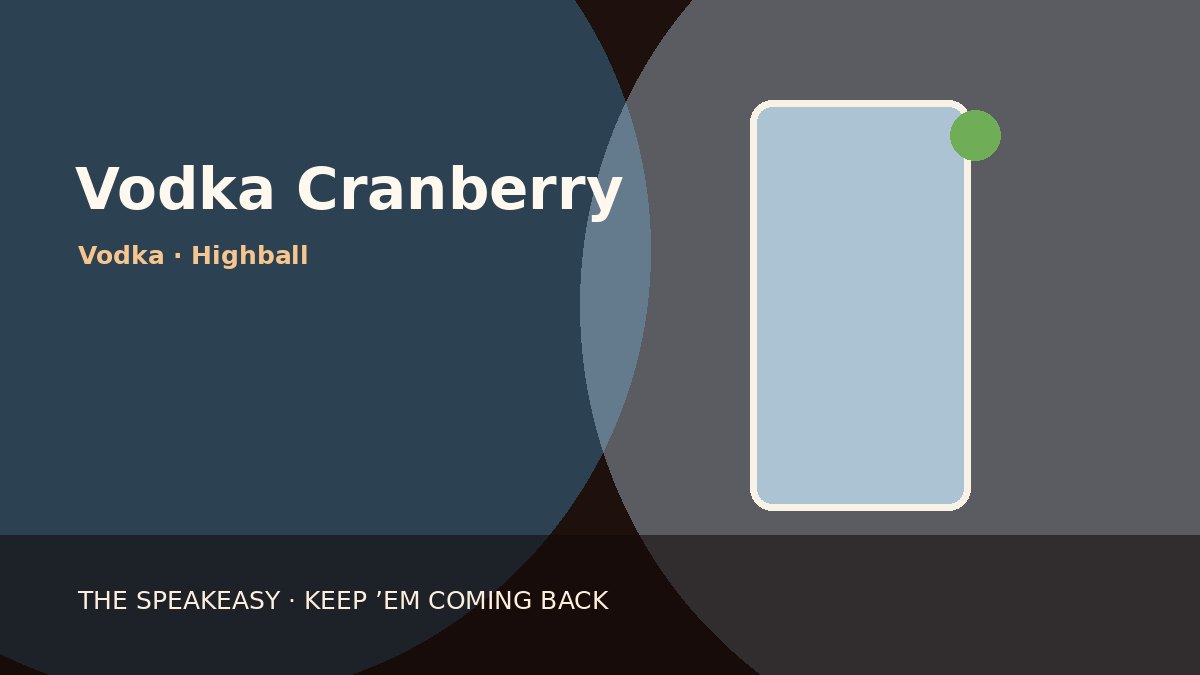 Illustration of Vodka Cranberry